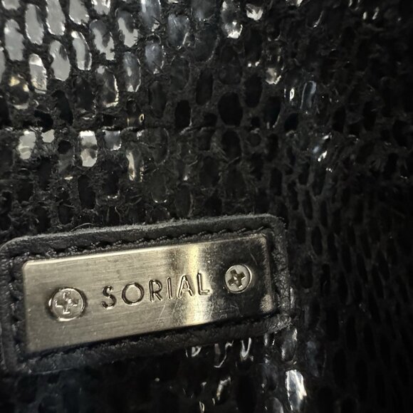 Sorial New York Soft Snakeskin Embossed Leather Small Crossbody 9.5X5.5” - Picture 8 of 8